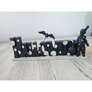 Halloween unique sign clown bat black shabby chic decor